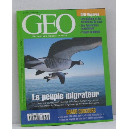Géo N°273 Nov.  2001 Le Peuple Migrateur