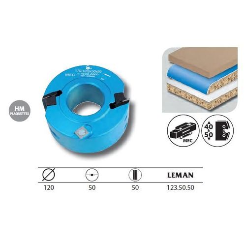 Leman - Porte-outils à profiler / feuillurer diam. 120mm al. 50 Ht. 50mm - 123.50.50