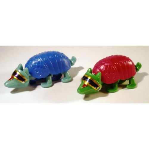 Figurines "Kinder" (2000) Animaux-Robots, Le Tatou, Lot De 2 (K01n61 A Et B)
