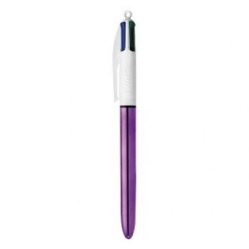 Bic 4-Colour Pro Ballpoint Pen 1.0mm Tip Width Assorted Pack Of 12
