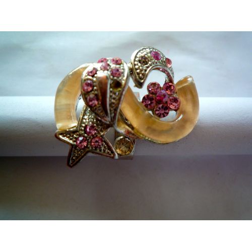 Bague Pendentif Art Déco Avec Strass
