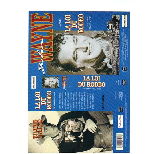 Jaquette Vhs  John Wayne  La Loi Du Rodeo