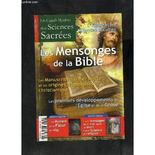 Les Grands Mysteres Des Sciences Sacrees- N°24- Novembre 2008- L'eglise Et Les Sciences Occultes- Les Mensonges De La Bible- Les Manuscrits De La Mer Morte Et Les Origines Trompeuses Du ...