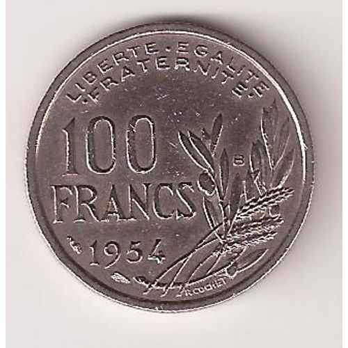 100 Francs Cochet 1954b En Sup