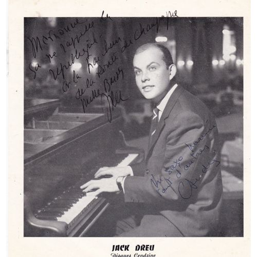 Jack Dreu Son Piano Son Orchestre  Sa Chanteuse  Avec Une Délicieuse Dédicace
