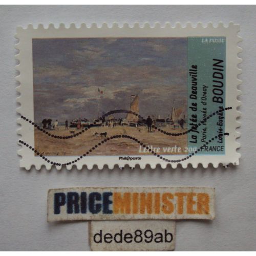 France.. Louis-Eugène Boudin : La Jetée De Deauville . Oblitéré . Used Stamp .