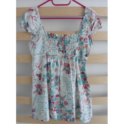 Débardeur Multicolore À Fleurs. Promod. Taille 38
