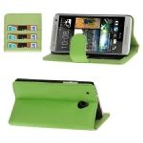 Htc One Mini / M4 : Coque Housse En Cuir ( Pu) Vert