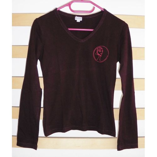 T-Shirt Violet Prune. Visage Femme. Etam. Taille 36/38
