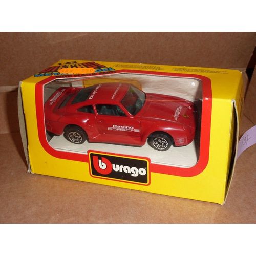 [197] Miniature 1/43ème : Porsche 959 - Couleur Rouge - Marque : Bburago-Bburago