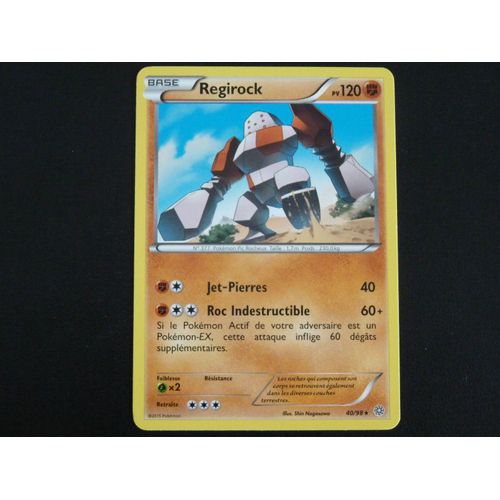 Carte Pokémon Regirock 40/98 - Carte Française - Rare - Xy 07 Origines Antiques