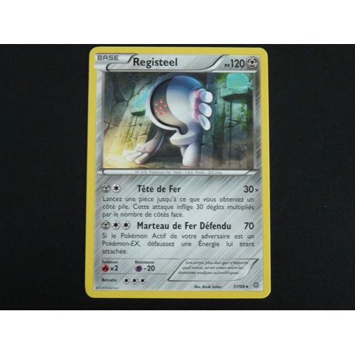 Carte Pokémon Registeel 51/98 - Carte Française - Rare - Xy 07 Origines Antiques