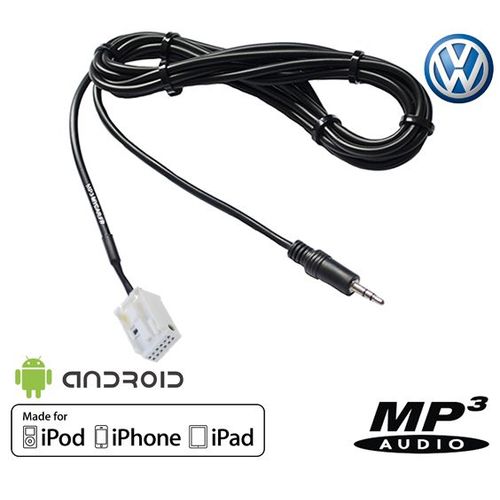 Câble Auxiliaire Mp3 Pour Autoradios D'origine Volkswagen Mfd3 Et Rns-510