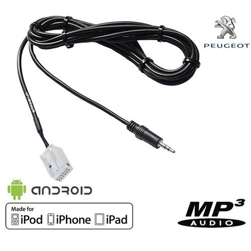 CABLE AUXILIAIRE MP3 PEUGEOT 1007 AUTORADIO RD4 NEUF 