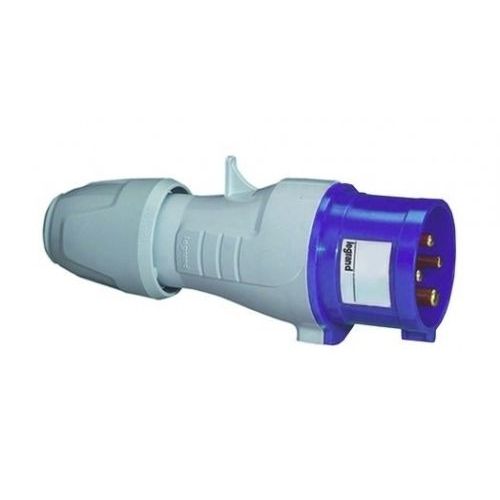 fiche droite mâle 16 ampères 2p+t ip44 bleu - legrand 555124