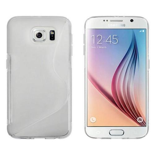 Coque Silicone Pour Samsung Galaxy S6 Sm-G920 5.1" Gel Motif S Au Dos - Transparent