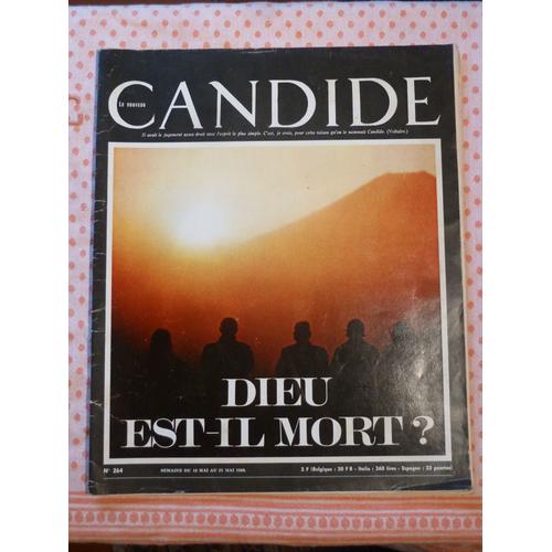 Le Nouveau Candide N°264 - 16/05/1966 - Dieu Est-Il Mort ? Giscard, Orson Welles, Hitler, Jacques Laurent, Juliette Gréco- Stendhal- Jf Revel 