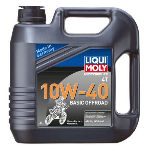 Huile Moto 4 Temps - Liqui Moly Motorbike 4t 10w-40 Basic Offroad  4 L