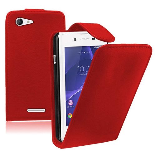 Etui Simili Cuir Pour Sony Xperia E3 4.5" - Rouge