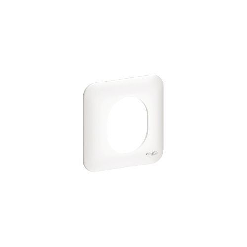 plaque 1 poste - blanc - schneider electric ovalis