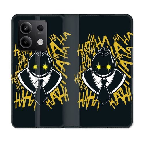 Housse Cuir Portefeuille Pour Xiaomi Redmi Note 13 5g Manga Assassination Classroom Kuro Noir