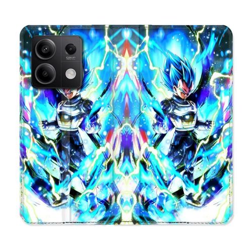 Housse Cuir Portefeuille Pour Xiaomi Redmi Note 13 5g Manga Dragon Ball Vegeta Bleu