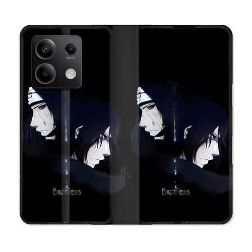 Housse Cuir Portefeuille Pour Xiaomi Redmi Note 13 5g Manga Naruto Sasuke Itachi