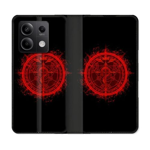Housse Cuir Portefeuille Pour Xiaomi Redmi Note 13 5g Manga Fullmetal Alchemist Logo