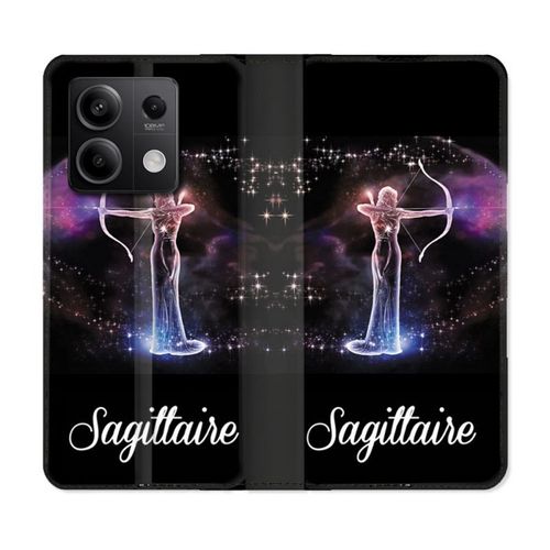 Housse Cuir Portefeuille Pour Xiaomi Redmi Note 13 5g Signe Zodiaque 2 Sagittaire