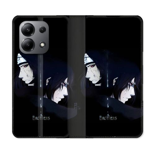 Housse Cuir Portefeuille Pour Xiaomi Redmi Note 13 4g Manga Naruto Sasuke Itachi