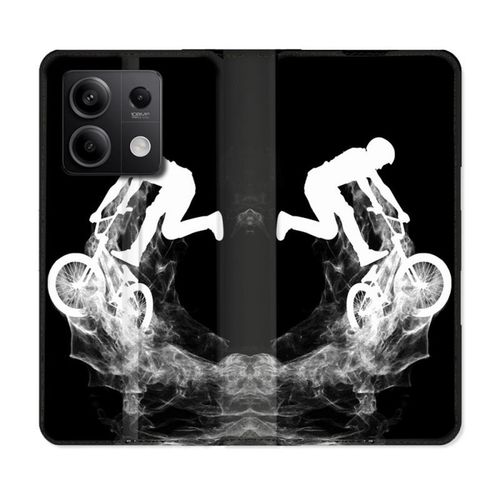 Housse Cuir Portefeuille Pour Xiaomi Redmi Note 13 5g Sport Vtt Noir