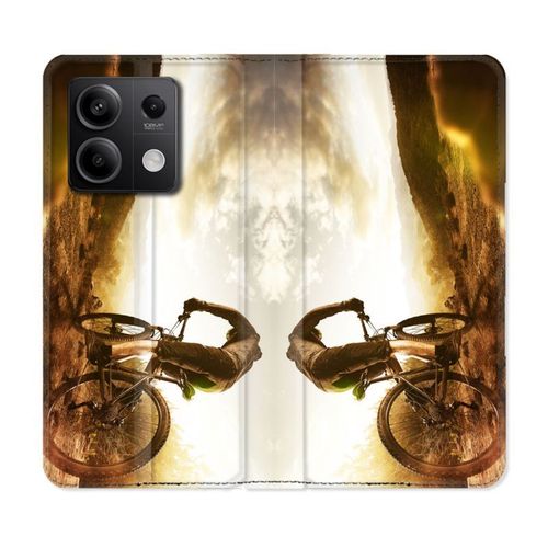 Housse Cuir Portefeuille Pour Xiaomi Redmi Note 13 5g Sport Vtt Soleil