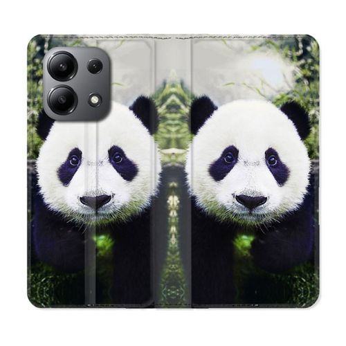 Housse Cuir Portefeuille Pour Xiaomi Redmi Note 13 4g Animal Panda Color