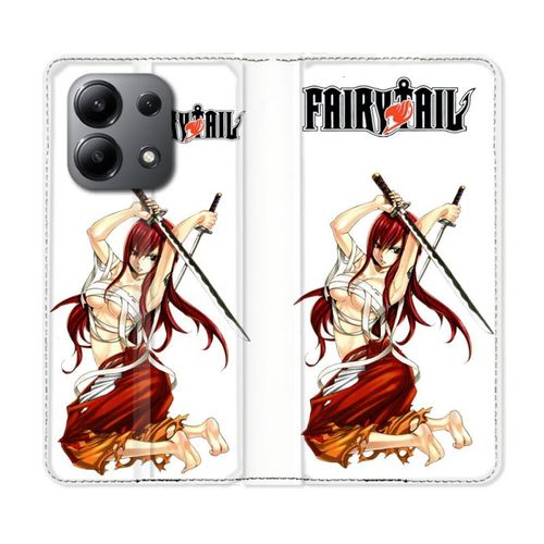 Housse Cuir Portefeuille Pour Xiaomi Redmi Note 13 4g Manga Fairy Tail Erza
