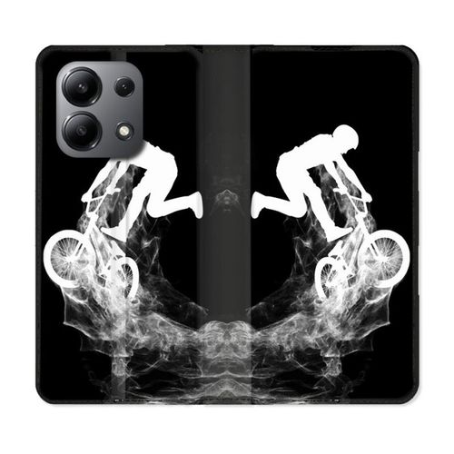 Housse Cuir Portefeuille Pour Xiaomi Redmi Note 13 4g Sport Vtt Noir