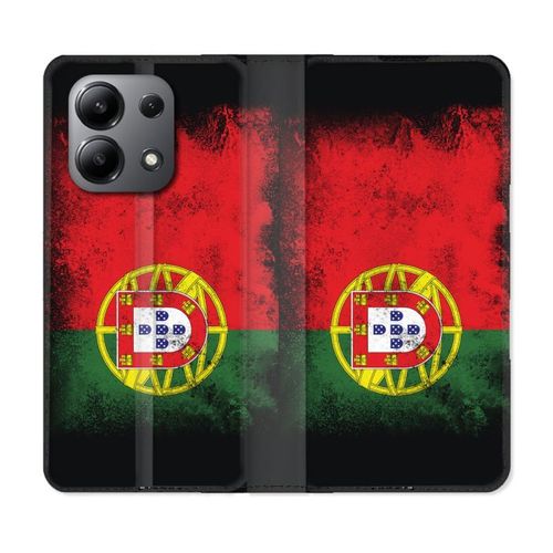 Housse Cuir Portefeuille Pour Xiaomi Redmi Note 13 4g Voyage Portugal Drapeau