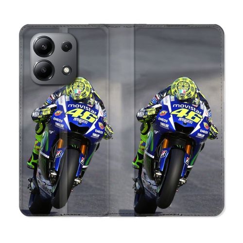 Housse Cuir Portefeuille Pour Xiaomi Redmi Note 13 4g Moto Course Gp Wheeling 46