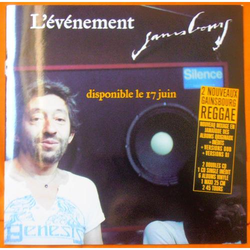 Serge Gainsbourg Dub Style Plan Media/Bon De Préco + Cd 19 Titres