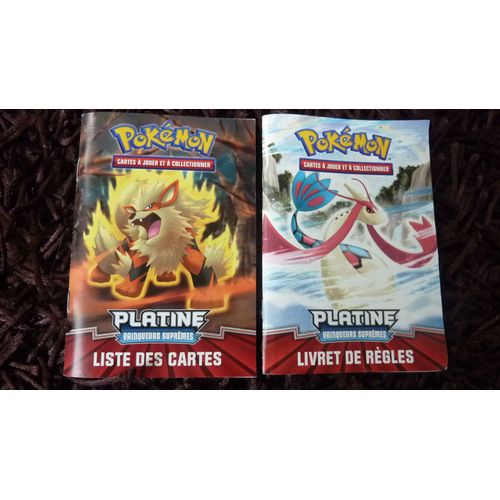 Liste Des Cartes Et Livret De Règles, Pokemon , Platine , Vainqueurs Suprêmes
