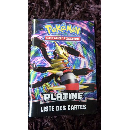 Liste Des Cartes Et Livret De Règles, Pokemon , Platine 