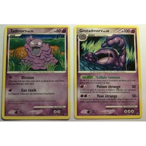 Pokémon Cartes Famille Evolution Tadmorv Et  Grotadmorv 