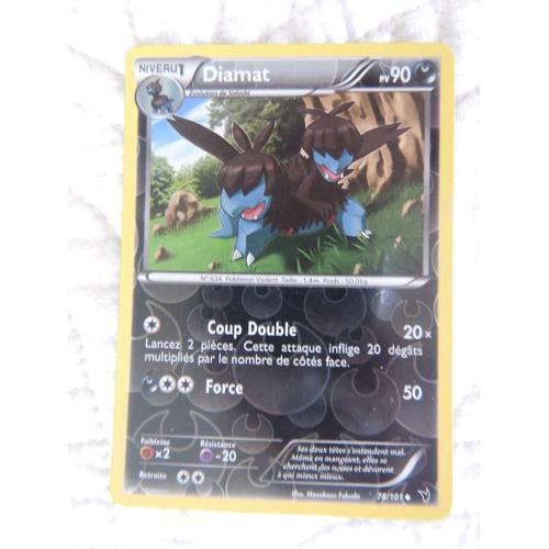 Carte Pokémon Diamat Reverse 78/101 Noir Et Blanc