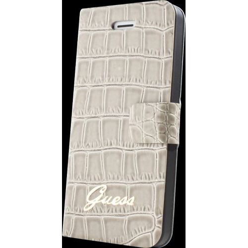 Etui  Iphone 5c Folio Guess Croco Beige