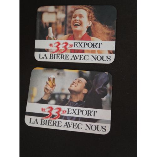 2 Sous-Bock 33 Export "La Biere Avec Nous"