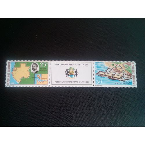 Timbre Gabon Y T Pa 78 A Port D'owendo 1968 ( 160308 )