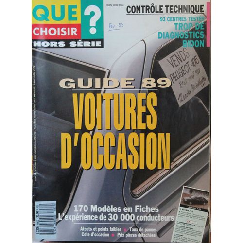 Que Choisir Hors Série Guide 89 Voitures D'occasion