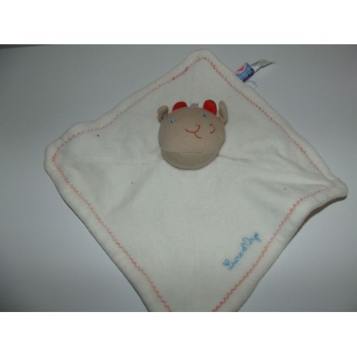 Doudou Sucre D Orge Mouton Girafe Plat Blanc Orange