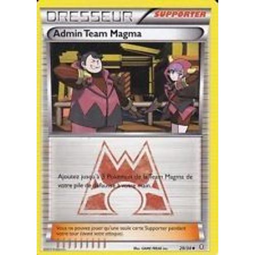 Dresseur Admin Team Magma 29/34 Xy Double Danger