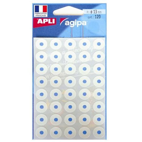 Agipa Pochette De 120 Oeillets Adhésifs En Pochette Blanc, Diamètre: 13 Mm