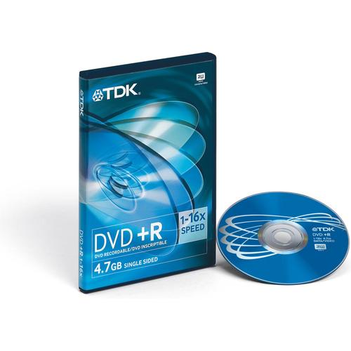 TDK - DVD+R - 4.7 Go 16x - boîtier pour DVD vidéo